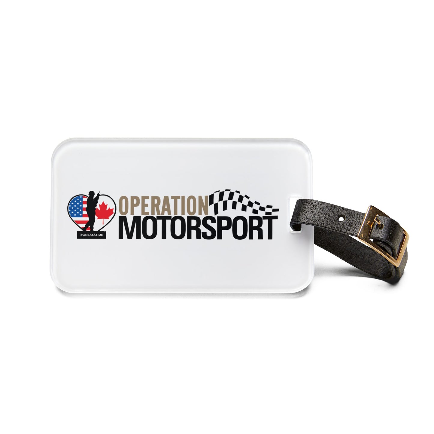 "Operation Motorsport" (WHITE) Luggage Tag