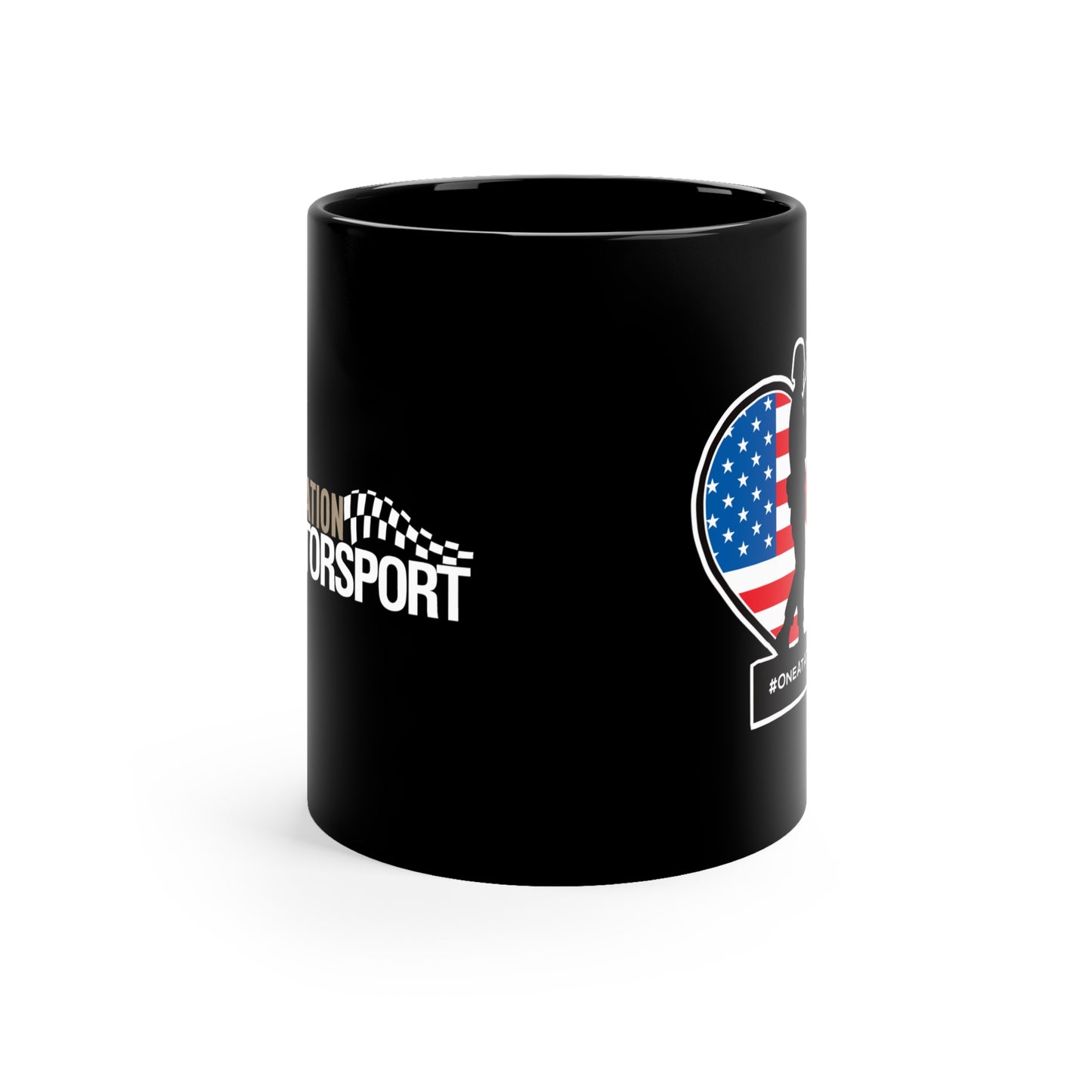 "Operation Motorsport" Black Coffee Mug, 11oz