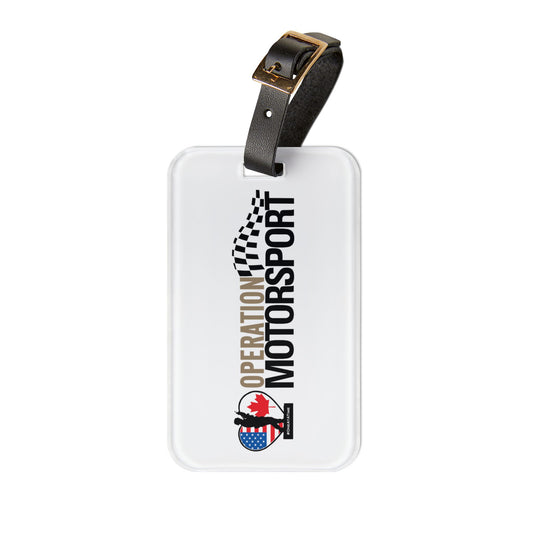 "Operation Motorsport" (WHITE) Luggage Tag